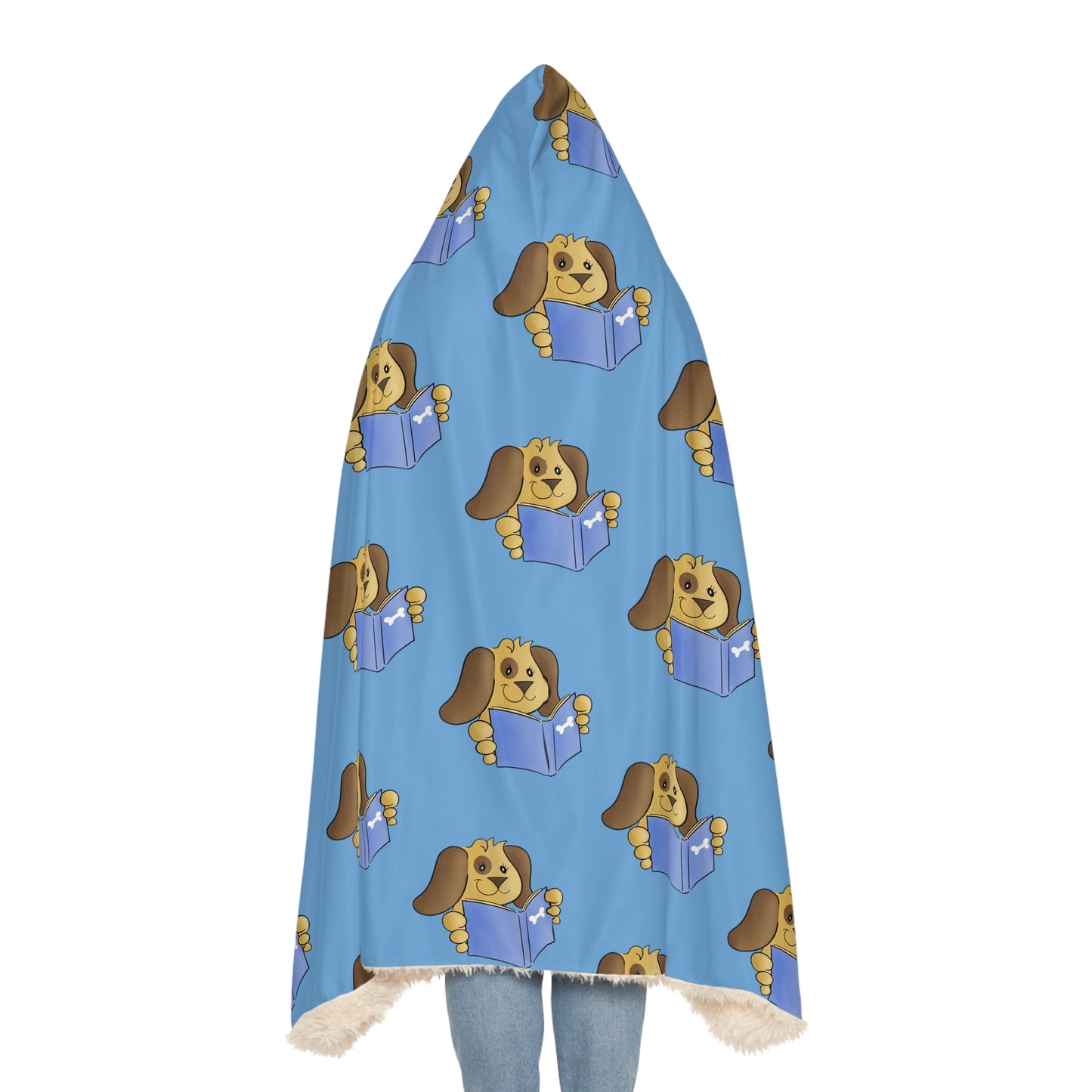 Reading Puppy Snuggle Blanket