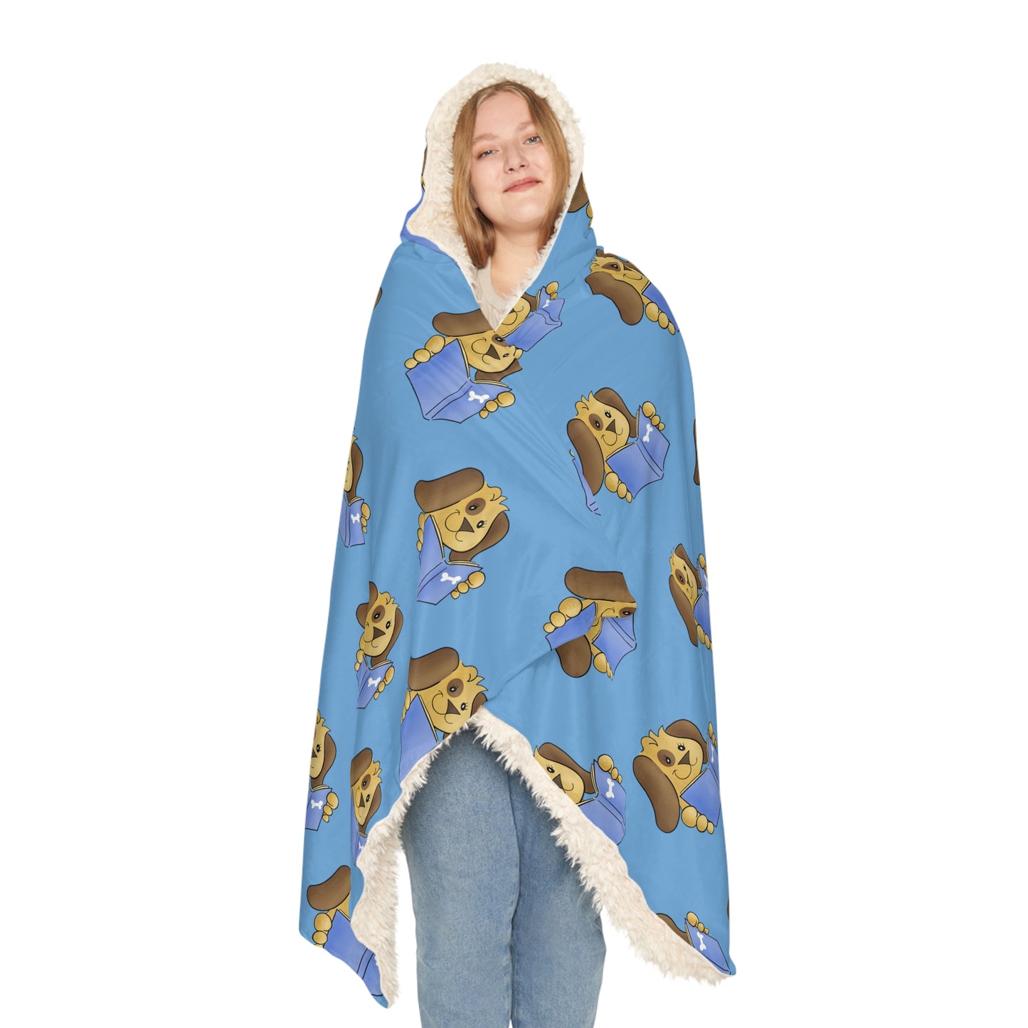 Reading Puppy Snuggle Blanket