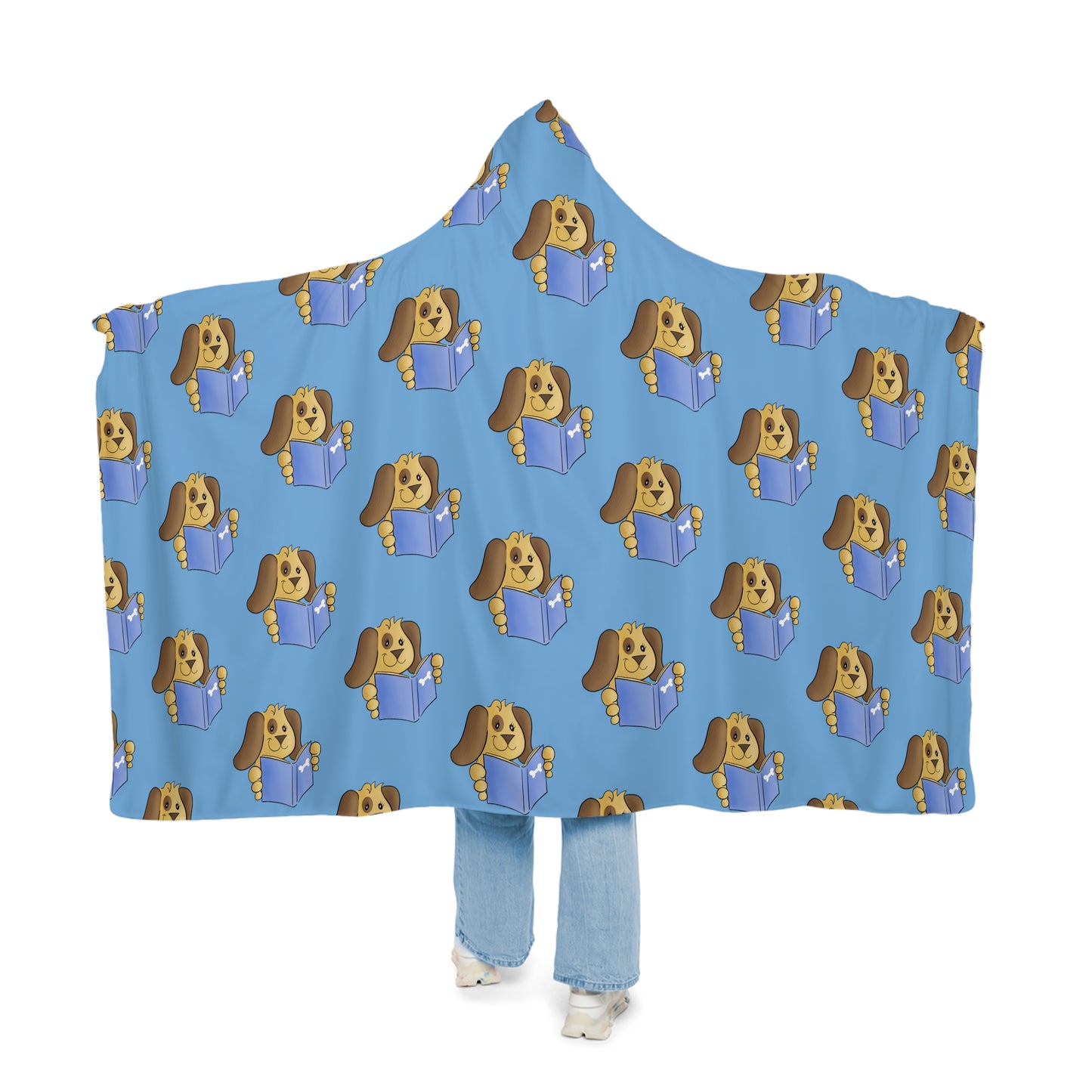 Reading Puppy Snuggle Blanket