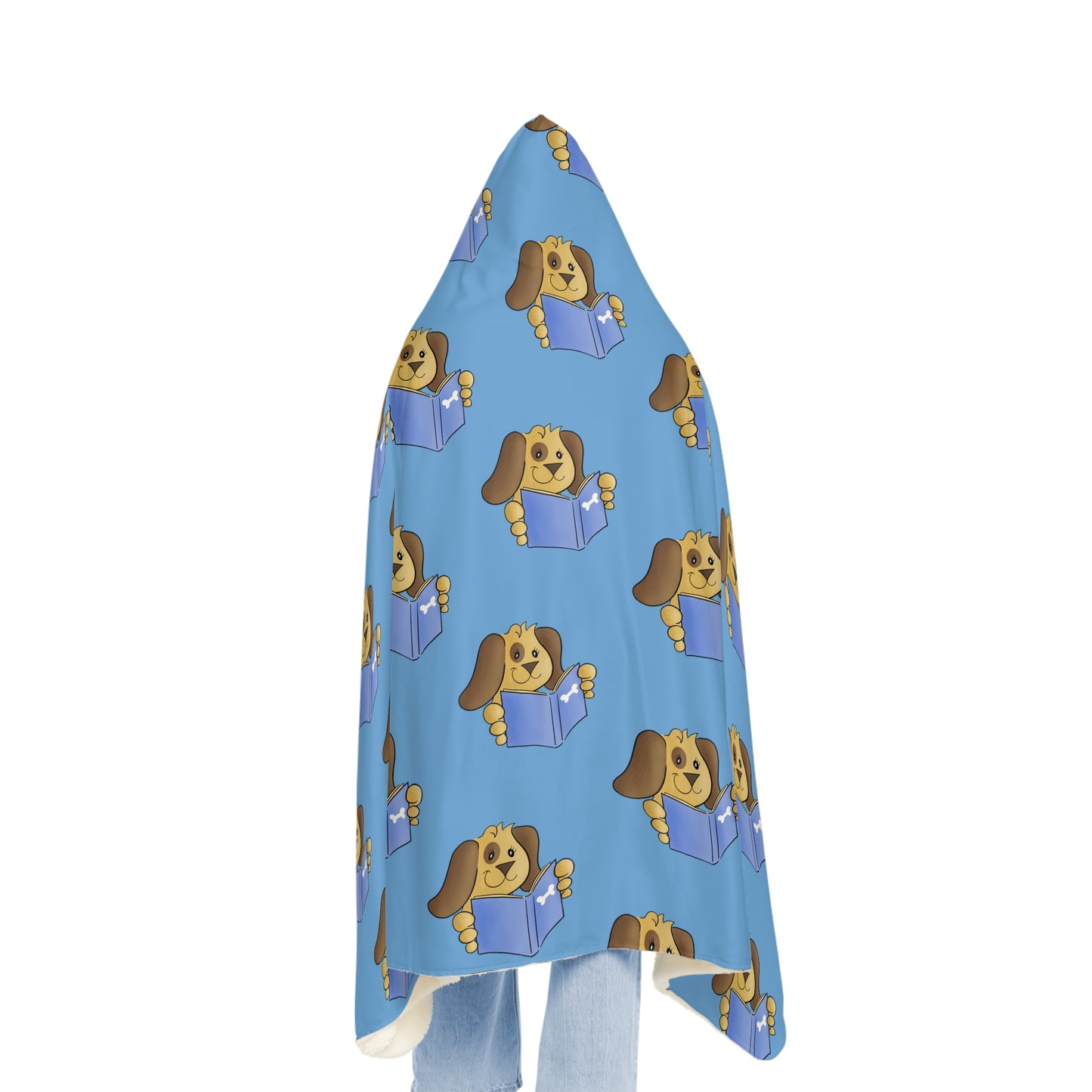 Reading Puppy Snuggle Blanket