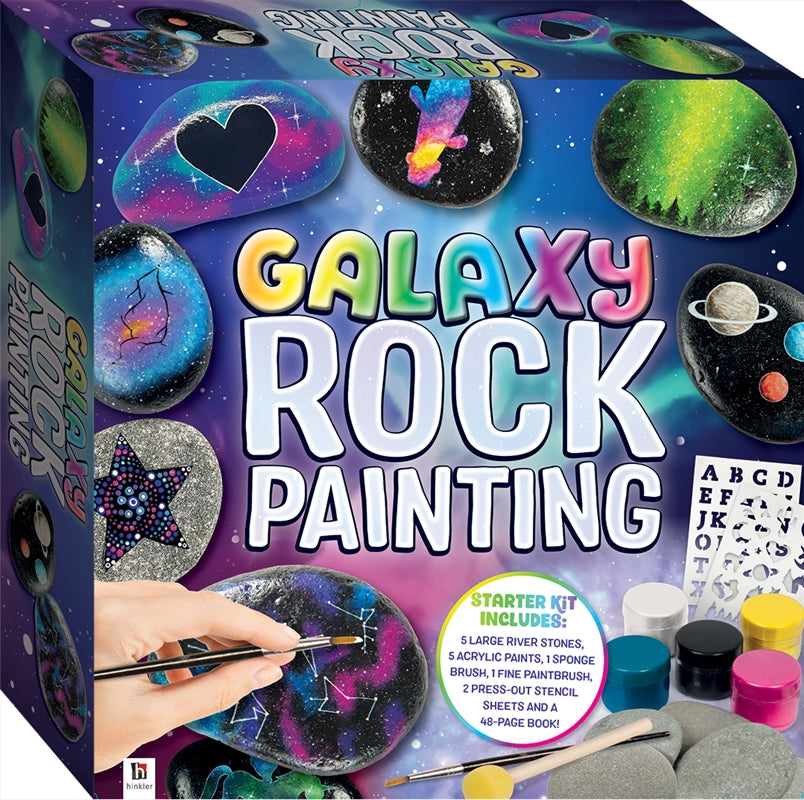 Galaxy Rock Painting
